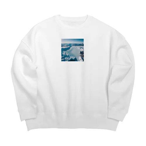 グリーンランドの氷河 Big Crew Neck Sweatshirt