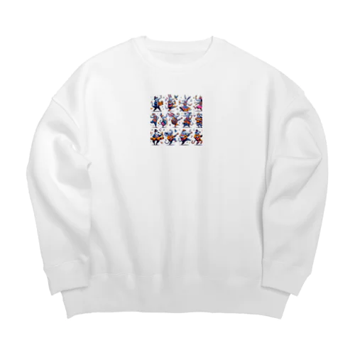 踊る動物 Big Crew Neck Sweatshirt