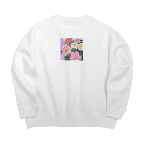 花に囲まれた日常 Big Crew Neck Sweatshirt