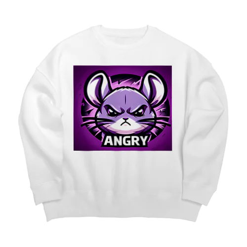 ぷんぷん チンチラ Big Crew Neck Sweatshirt