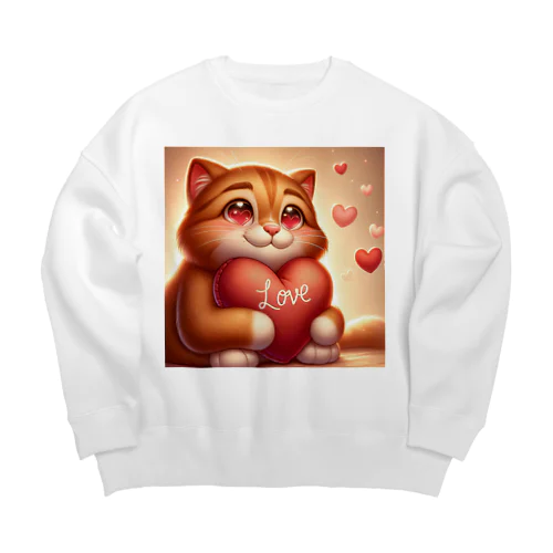 Love cat3 Big Crew Neck Sweatshirt