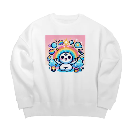 未来への幸運と活力が満ち溢れています。 Big Crew Neck Sweatshirt