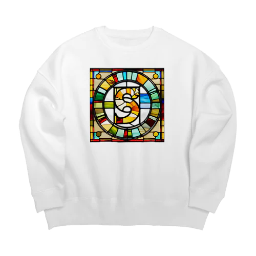 stained glass S Big Crew Neck Sweatshirt