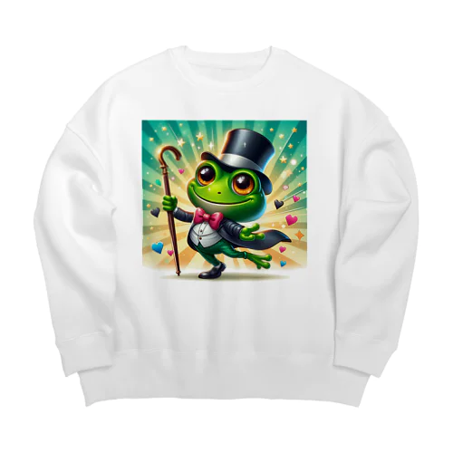 ステッキカエル4 Big Crew Neck Sweatshirt