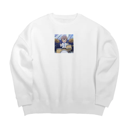 ドラマー＠サラリーマン Big Crew Neck Sweatshirt