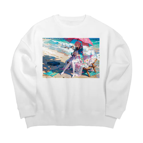 ちょっとひと休み Big Crew Neck Sweatshirt