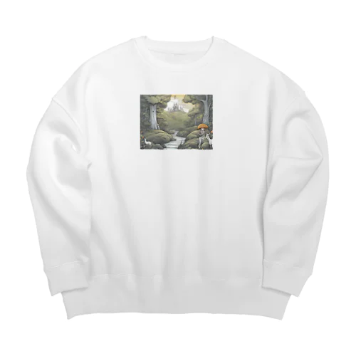 ファンタジー風景 Big Crew Neck Sweatshirt