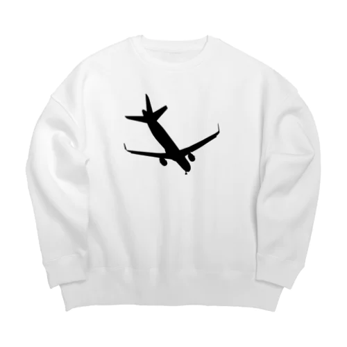 着陸する飛行機 Big Crew Neck Sweatshirt
