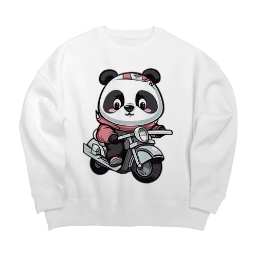 Cute bike and panda-chan ビッグシルエットスウェット