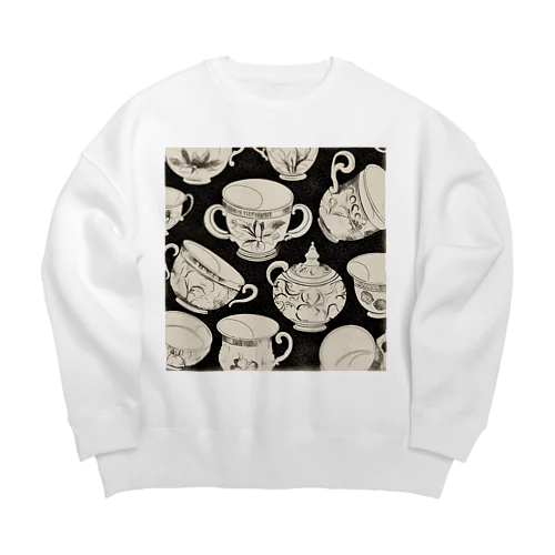 花の詩カップ(The Flower Poetry Cup) Big Crew Neck Sweatshirt