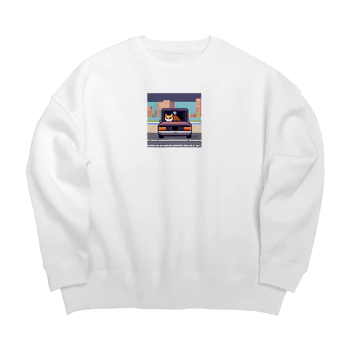 車のトランクの中に隠れている猫 Big Crew Neck Sweatshirt