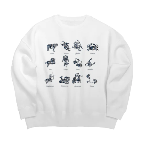 12星座一覧 Big Crew Neck Sweatshirt