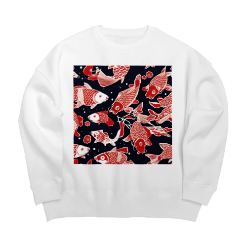 色鮮やかな鯉 Big Crew Neck Sweatshirt