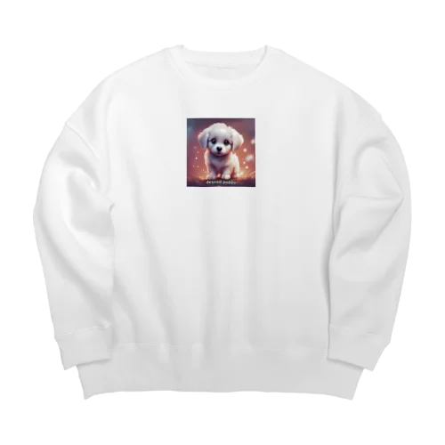 無邪気な笑顔で幸運を招く可愛い子犬 Big Crew Neck Sweatshirt