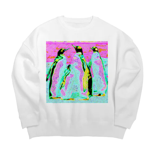 覚醒した春のペンギンたち Big Crew Neck Sweatshirt