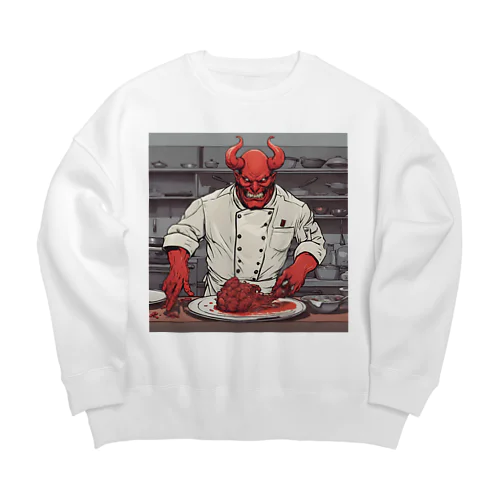 devil's cookingグッズ Big Crew Neck Sweatshirt