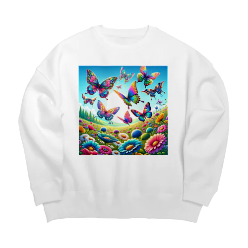 幸運のお花畑 Big Crew Neck Sweatshirt