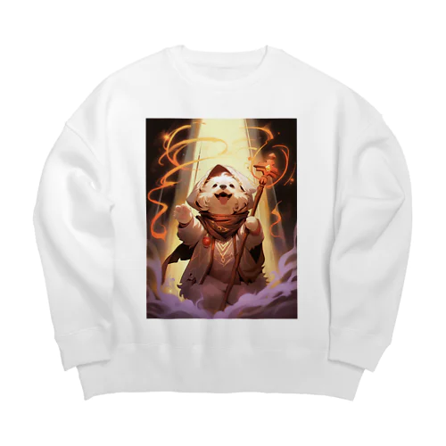 魔法犬 ハク Big Crew Neck Sweatshirt