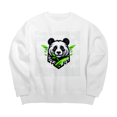 cool panda Big Crew Neck Sweatshirt