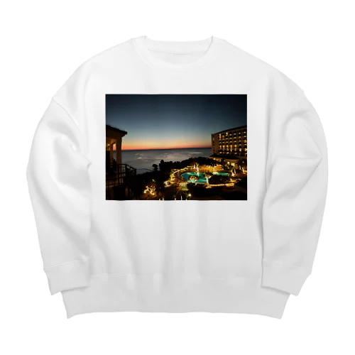 南国のサンセットビュー Big Crew Neck Sweatshirt