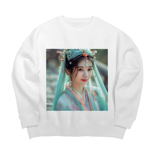 エメラルドグリーンの織姫 アメジスト 2846 Big Crew Neck Sweatshirt