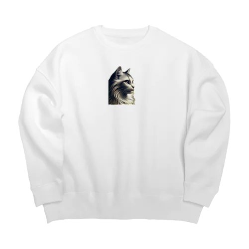 仮）ネコしゃん Big Crew Neck Sweatshirt