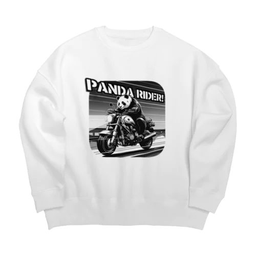 パンダライダー!(淡色用) Big Crew Neck Sweatshirt