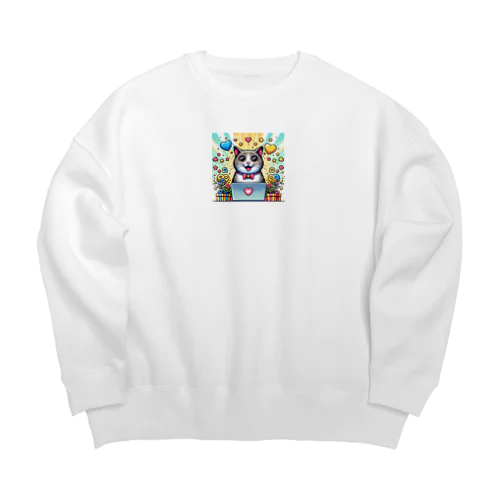 Create_an_illustration_of_a_cat_that_looks_incredi_new Big Crew Neck Sweatshirt