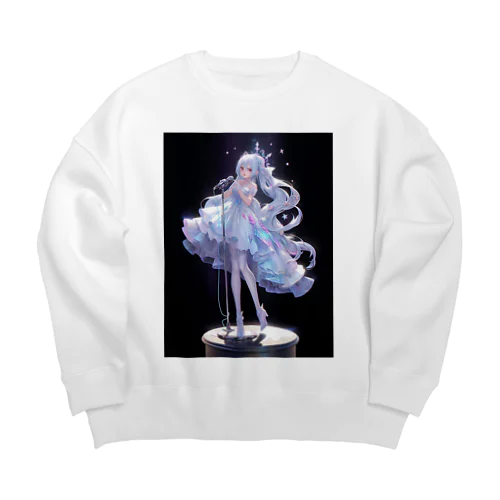 純白のアイドル Big Crew Neck Sweatshirt