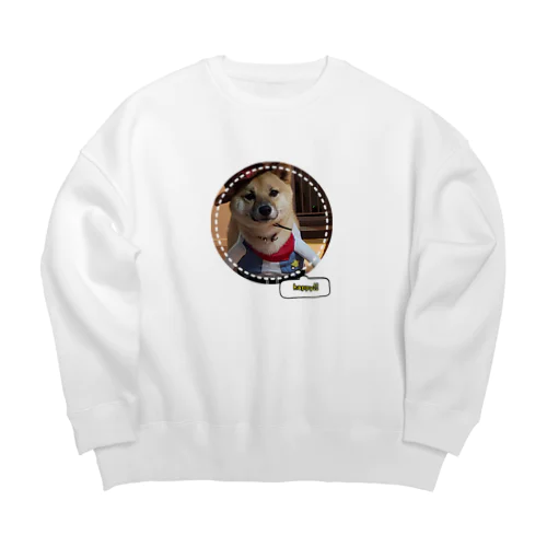 柴犬COOUo･ｪ･oU Big Crew Neck Sweatshirt