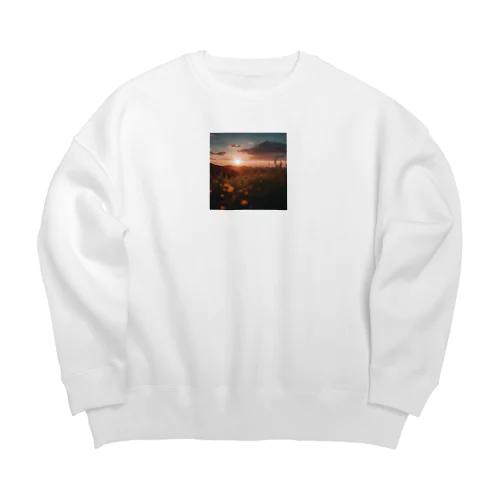 夕暮れ時の景色 Big Crew Neck Sweatshirt