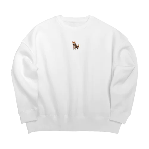 キュートで活発な柴犬 Big Crew Neck Sweatshirt