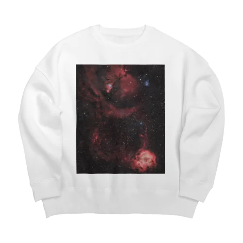 クリスマスツリー星団と薔薇星雲 Big Crew Neck Sweatshirt