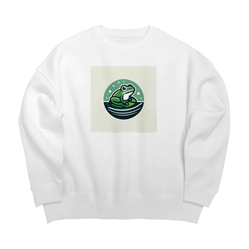 cute frog Big Crew Neck Sweatshirt