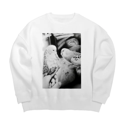 戯れインコ Big Crew Neck Sweatshirt