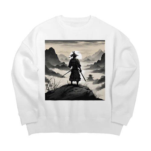 戦に敗れた武士が佇む風景画4 Big Crew Neck Sweatshirt