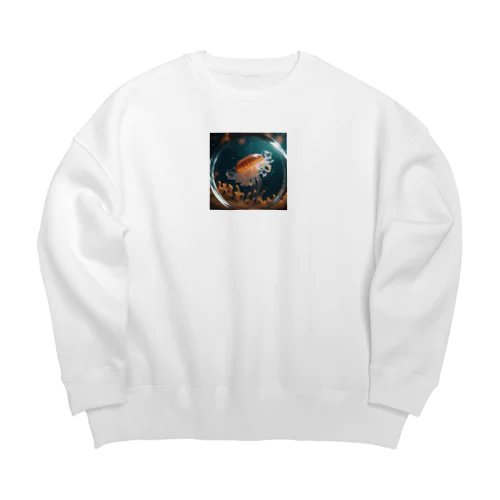 シャボン玉のクラゲ Big Crew Neck Sweatshirt