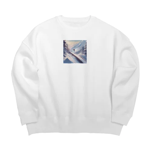 鮮やかなスノーボーダー Big Crew Neck Sweatshirt