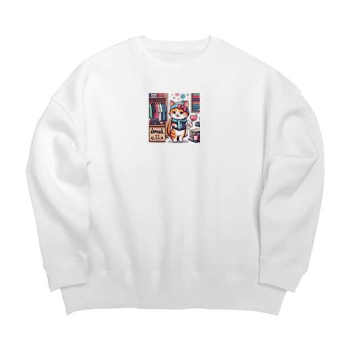 ねこ🐾 Big Crew Neck Sweatshirt