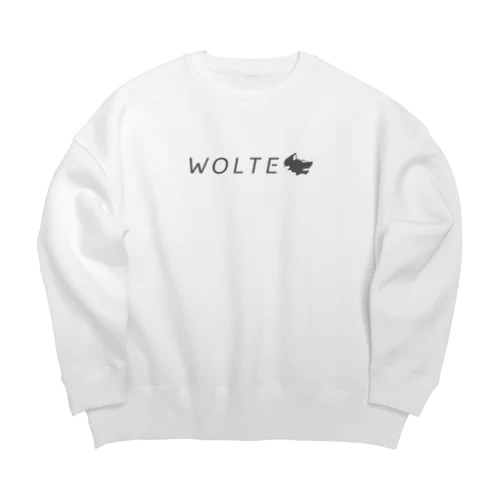 WOLTEシンプルロゴ / ロゴカラー・グレー Big Crew Neck Sweatshirt