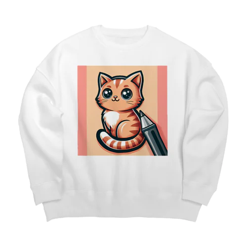 ねこニコばん Big Crew Neck Sweatshirt