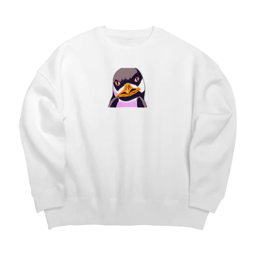 怒りのペンギン Big Crew Neck Sweatshirt