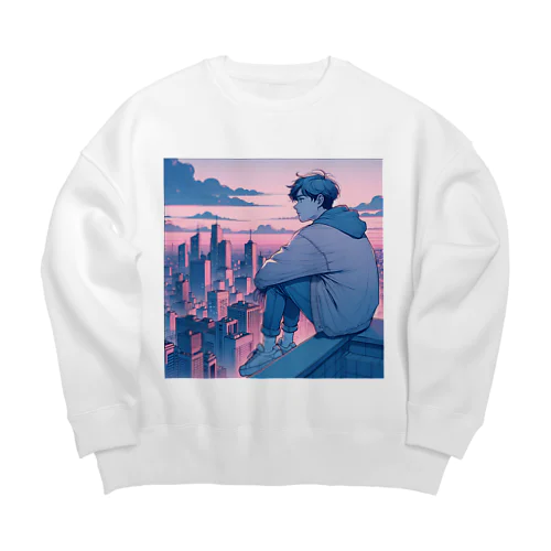 都市の狭間で Big Crew Neck Sweatshirt