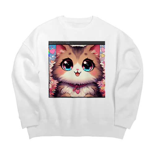 ねこニコばん Big Crew Neck Sweatshirt