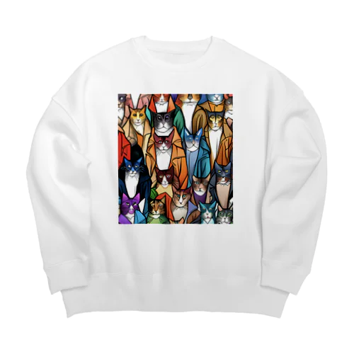 PAC (ポップアートキャット) Big Crew Neck Sweatshirt