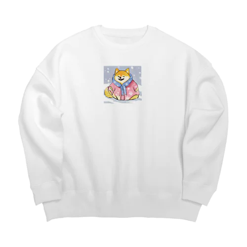 厚着しばいぬ Big Crew Neck Sweatshirt