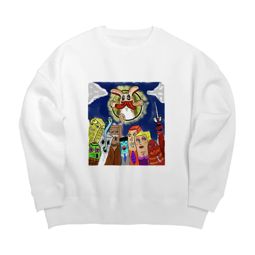 うさぎタウン Big Crew Neck Sweatshirt