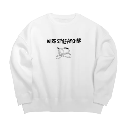 WIRE STYLE ARM CHAIR Big Crew Neck Sweatshirt