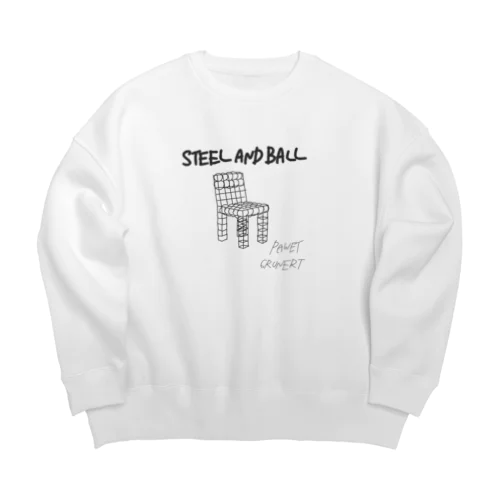 STEEL AND BALL  CHAIR Big Crew Neck Sweatshirt