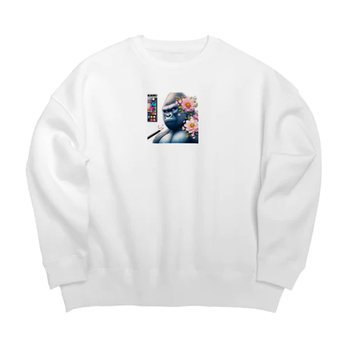 美肌ゴリラ Big Crew Neck Sweatshirt